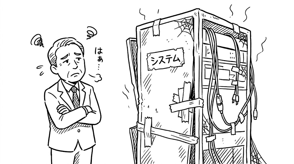 メンテナンスできる人材が社内にいず、すぐに陳腐化する